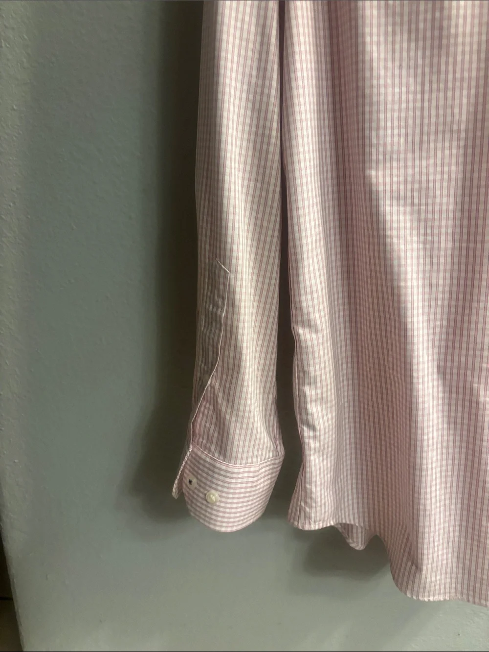 Banana Republic Light Pink Gingham Dress Shirt - Men's